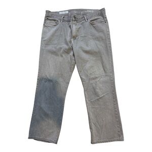 GAP Men's Light Gray Straight Leg Five Pocket Denim Jeans Size 38X32